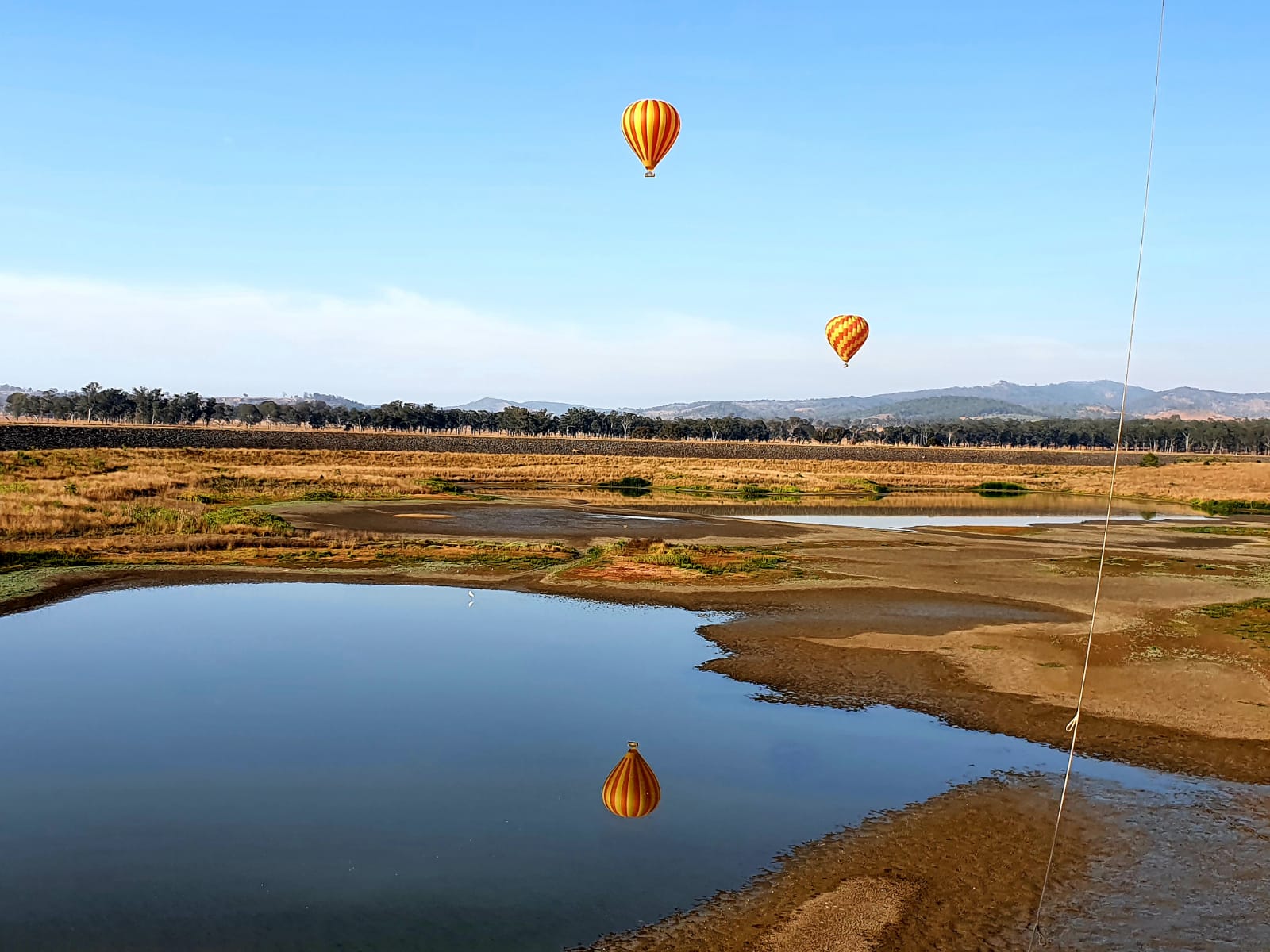 Balloons flying over the Gold Coast Hinterland.